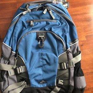 High Sierra backpack, new w/tags. Blue w/grey black trim.